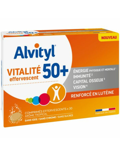 Vitalité 50+ 30 comprimés effervescents Alvityl