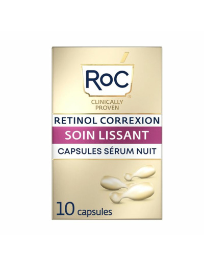 Serum Nuit 10 Capsules Soin lissant Retinol Correxion Roc