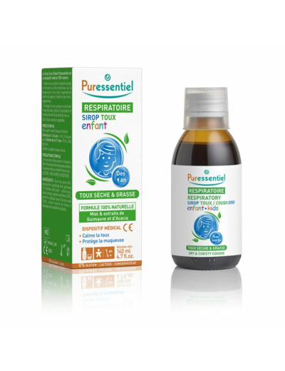 Sirop Toux Sèche et Grasse 140ml Respiratoire Enfant Dès 1 An Puressentiel