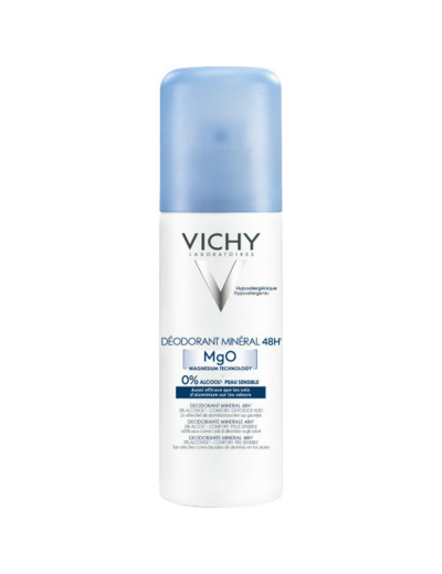 Magnésium Technology Minéral 48h 125ml Déodorant Spray Peaux Sensibles Vichy