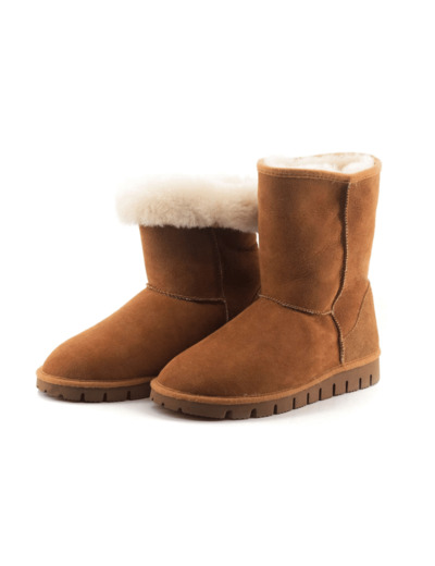 Boots camel en mouton