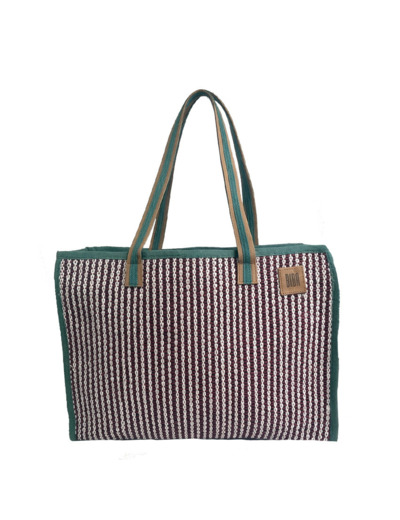 Biba Cayman Sac Cabas Tressé En Raphia CAY1B Granate