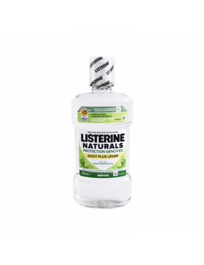 Bain de bouche Naturals Protection gencives 500 ml Menthe Goût Plus léger Listerine