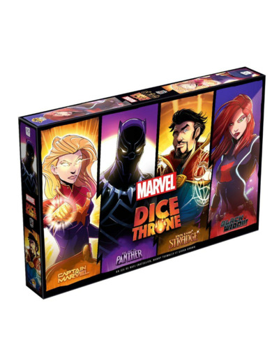 DICE THRONE MARVEL - Black Panther, Captain Marvel, Black Widow, Dr Strange