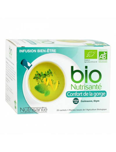 Bio Infusion Confort De La Gorge 20 Sachets Nutrisante