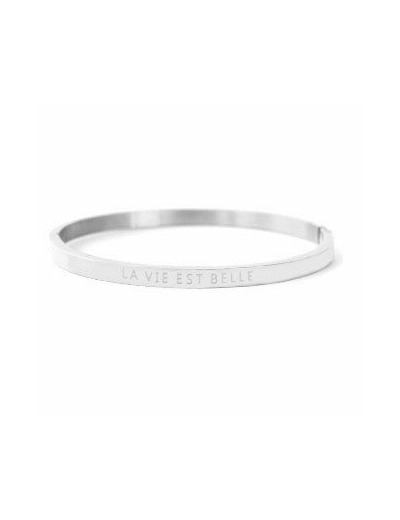 Bracelet à personnaliser gravé "La vie est belle"