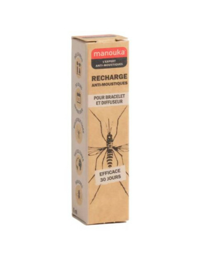 Anti Moustiques Recharge Bracelet Et Boule 6ml Manouka