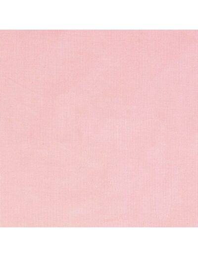 Tissu velours milleraies Uni Bois de Rose