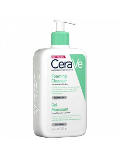 CERAVE GEL MOUSSANT FLACON POMPE 473ML