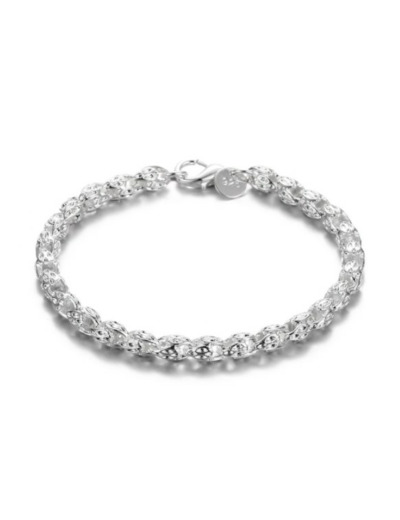 Bracelet chaîne ronde en argent