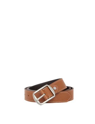 Le Tanneur Ceinture Homme Réversible Boucle Carrée Noir/Tan