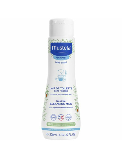 Lait De Toilette Sans Rincage Peaux Normales 200ml Mustela
