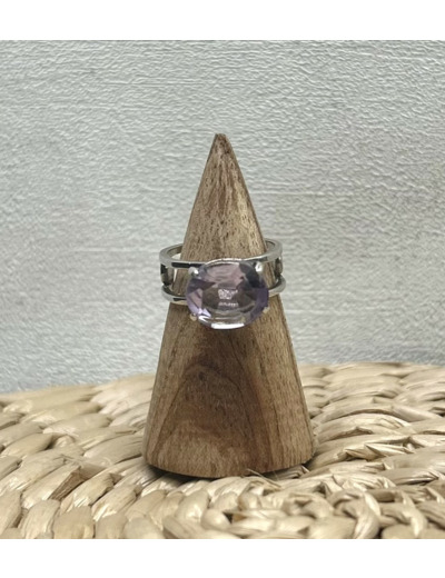 BAGUE ARGENT AMETHYSTE