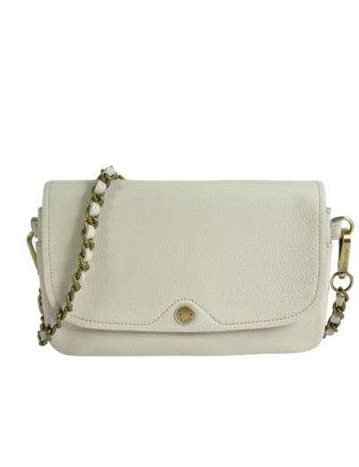 Mila Louise Odile C1 Pochette Cuir Grainé Latte