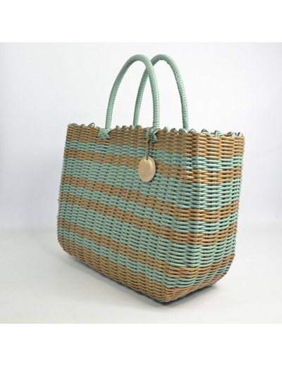 Le Voyage en Panier Luxidou Medium Cabas Sauge Doré