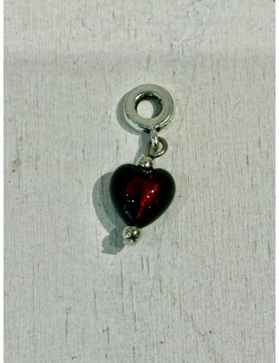 Coeur verre rouge