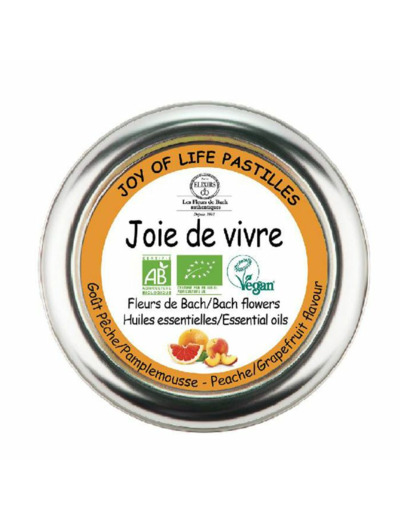 Pastilles Joie De Vivre 45 Pastilles Goût Pêche/Pamplemousse Elixirs & Co