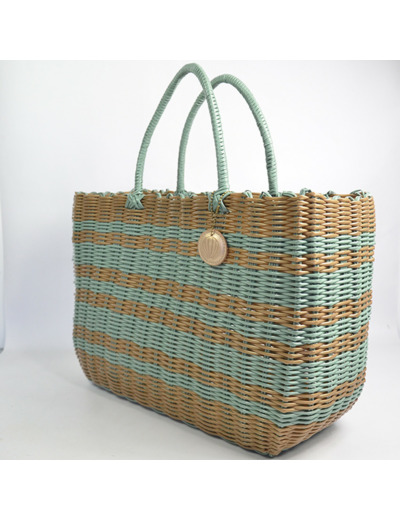 Le Voyage en Panier Luxidou Large Cabas Sauge Doré