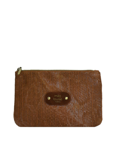 Mila Louise Poch PM CT6 Trousse de Sac Et Monnaie Cognac