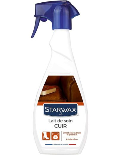 STARWAX Lait de Soin pour Cuir - 500ml - Idéal pour Nettoyer, Nourrir et Préserver Régulièrement le Cuir 1