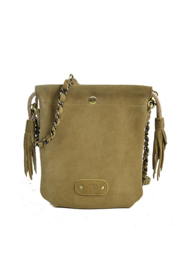 Mila Louise Mai V Sac Pochette Cuir Velours Bronze Fossil