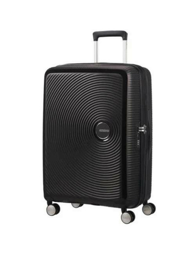 American Tourister Sound Box Spinner 67 cm Valise Trolley 4 Roues Black Bass