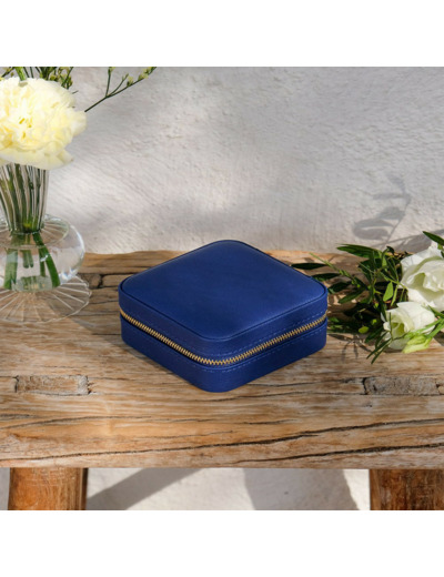 Maison Scarlett boîte à bijoux De Voyage Corinne PU Bleu Marine
