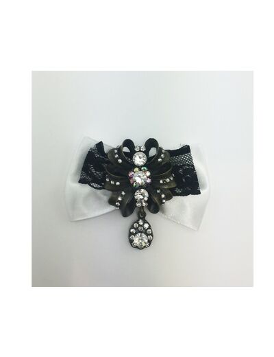 Broche Nœud - Satin & Strass