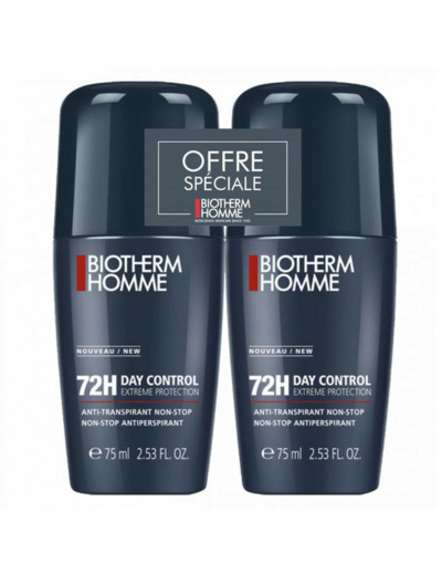 Deodorant 72h 2x75ml Day Control Homme Biotherm