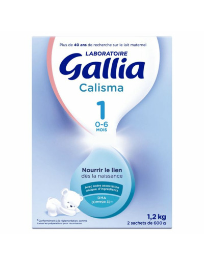 Calisma 1 Lait En Poudre 0-6 Mois 2x600g Gallia