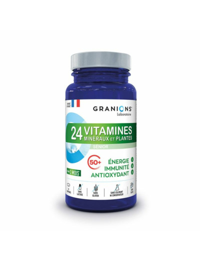 24 vitamines et minéraux et plantes 90 comprimés Granions