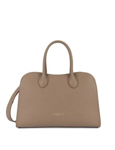 Lancaster Donna Hopper Sac Porté Main En Cuir Lisse 531-121 Praline