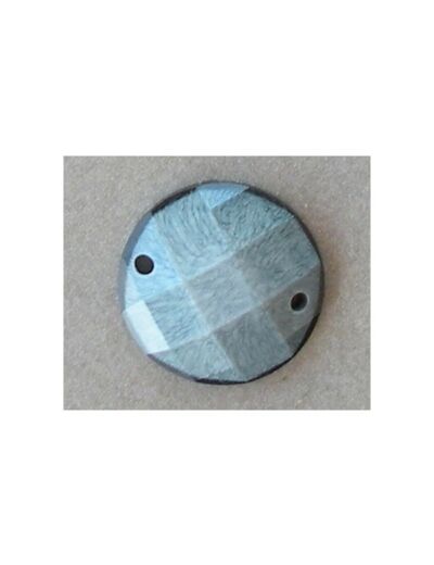 Strass, pierre à coudre rond gris bleu 18 mm