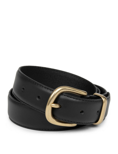 Lancaster Ceinture en Cuir de Vachette Lisse Femme 601-024 Noir M