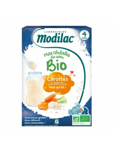MODILAC CEREALES BIO RIZ CAROTTE 250G