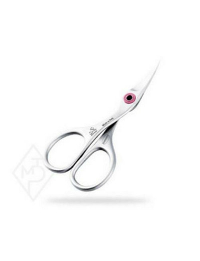 Ciseaux de broderie 9,5 cm lames courbes — Ring Lock Chromé Mat