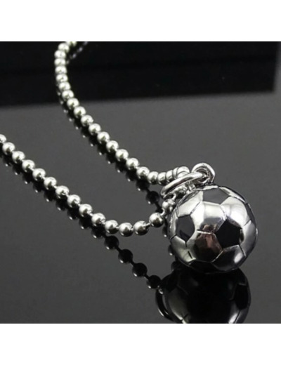 Pendentif Football en acier inoxydable