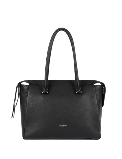 Lancaster Dune Sac Shopping En Cuir Grainé 529-97 Noir
