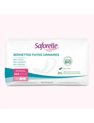 Serviettes fuites urinaires x20 Normal Saforelle