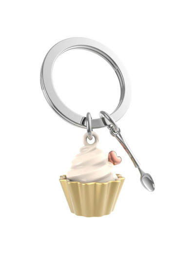 Metalmorphose Porte-clés Cupcake Vanille