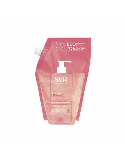 Eco Recharge Gel Lavant 1L Topialyse Apaisant Hydratant 24h Protection Anti-Dessèchement Svr