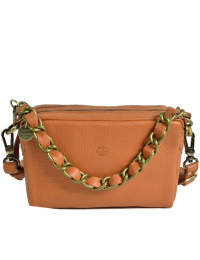 Mila Louise Mama C1 Sac Trotteur Cuir Grainé Tan