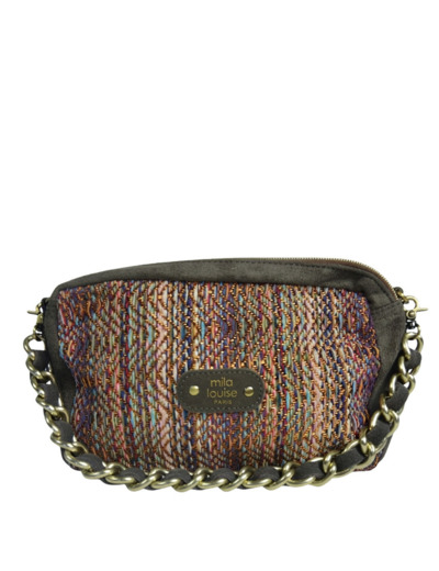 Mila Louise Mama TS Sac Trotteur Tressé Et Coloré Gris