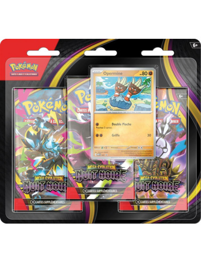 Pokémon ME05 : Nuit Noire - Pack de 3 boosters