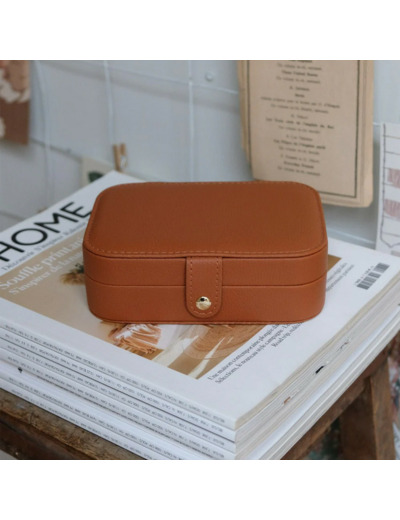 Maison Scarlett boîte à bijoux De Voyage Brigitte Cuir PU Camel
