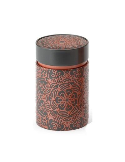 Boite cylindrique Mandala en métal