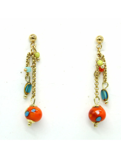Boucles d'oreilles chaine PAPAYA