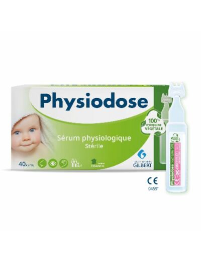Serum physiologique sterile 40 unidoses de 5ml Physiodose Plastique Végétal Gilbert