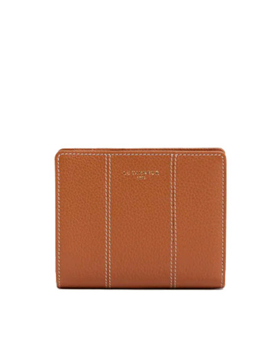 Le Tanneur Juliette Petit Portefeuille Cuir Grainé Tan