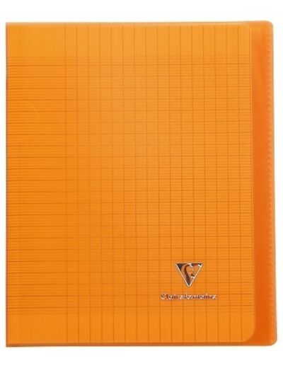 Cahier "Koverbook" - Polypro - 17x22 - 96 pages - Séyès - Orange transparent